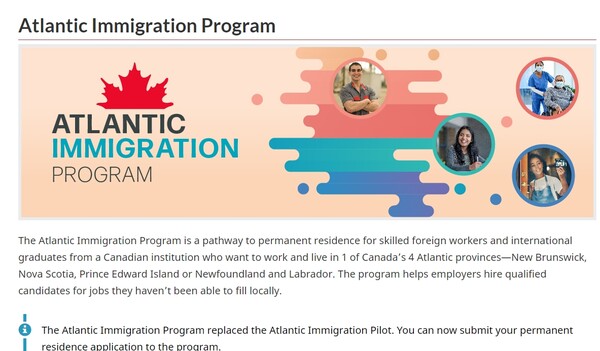  캐나다 이민성의 이민 프로그램 안내 화면 [사진=캐나다 이민성 홈페이지]